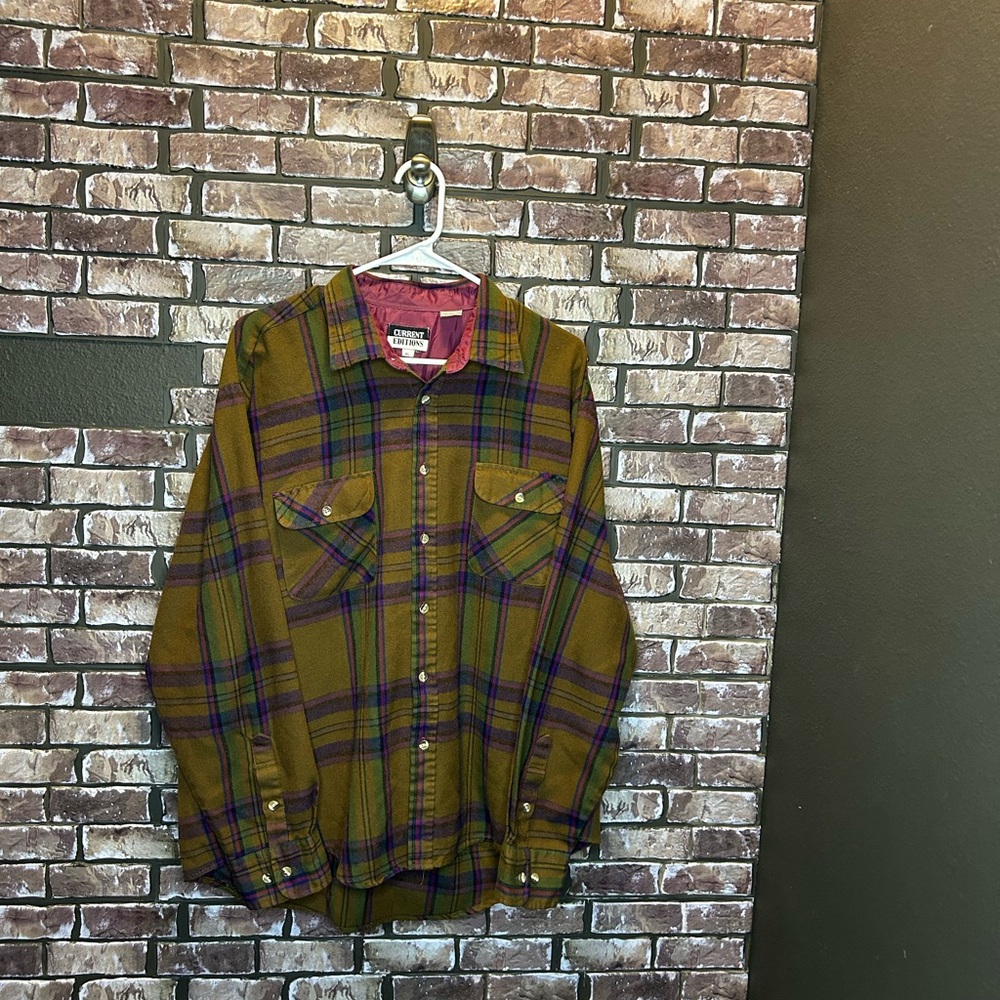 Plaid Button-Up Shirt
